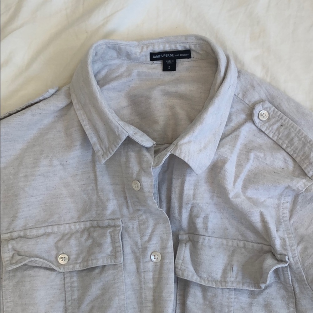 James Perse cotton button up